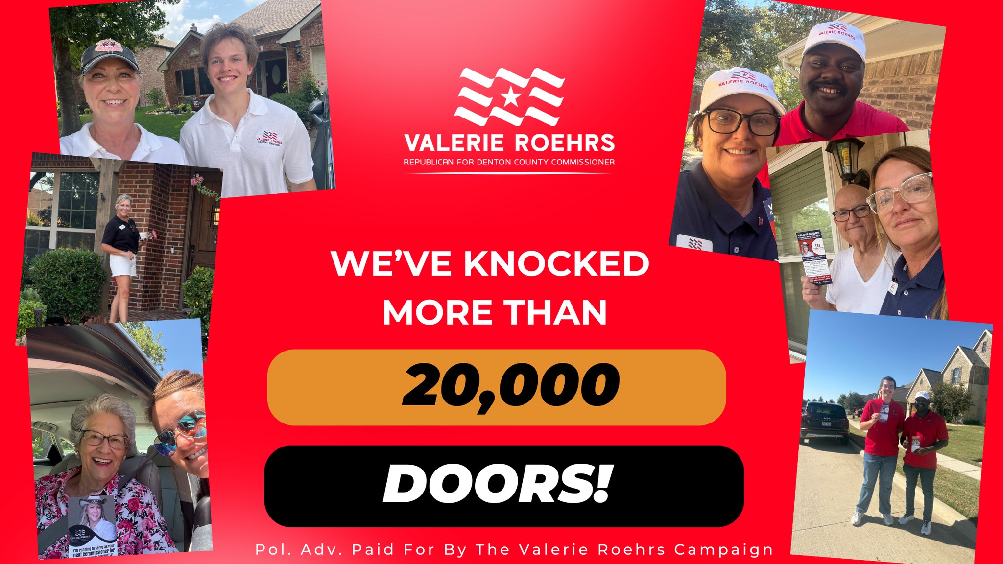 Valerie Roehrs campaigning in Denton County Precinct 4 - event 10